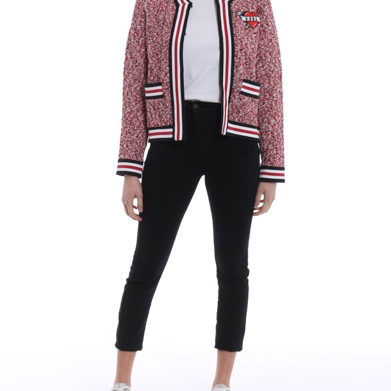 Karl Lagerfeld 小香風 紅針織外套 卡爾拉格斐 經典 限量絕版優惠 Size S-4