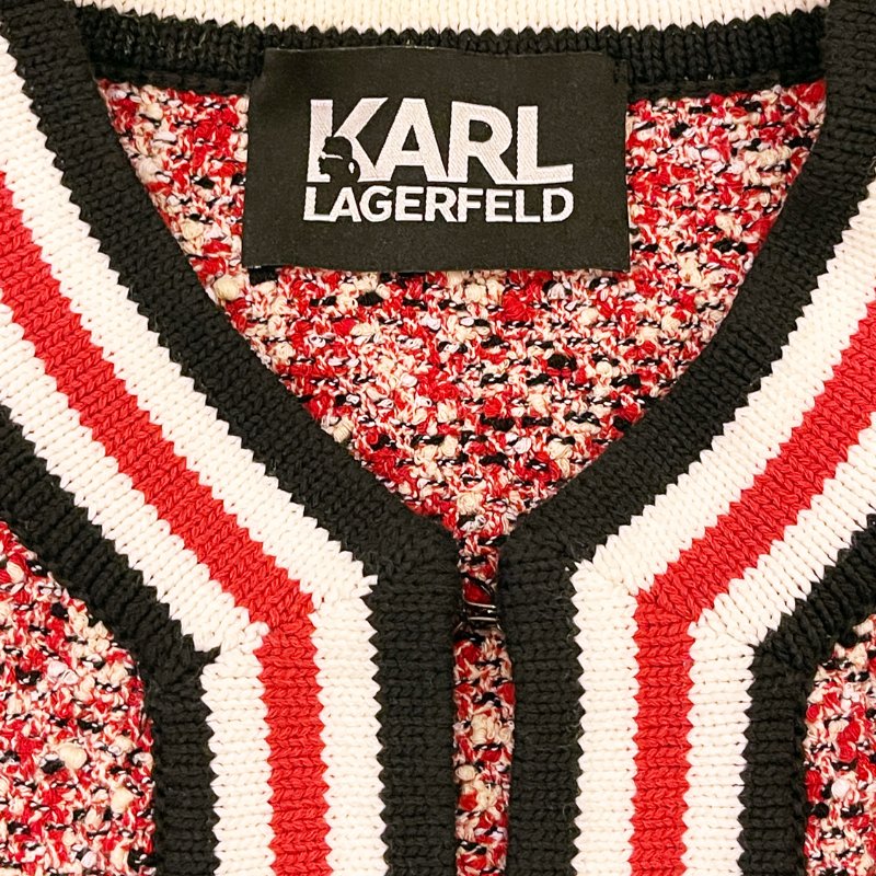 Karl Lagerfeld 小香風 紅針織外套 卡爾拉格斐 經典 限量絕版優惠 Size S-7