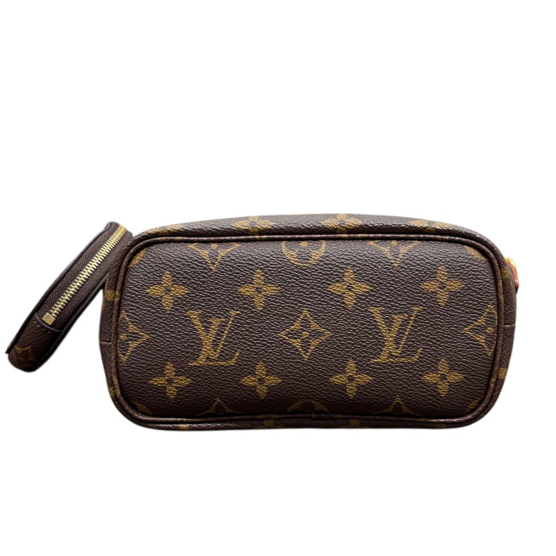 LOUIS VUITTON 路易威登 M46705 NEVERFULL BB 迷你托特包 帆布 老花 棕色 粉色背帶 金釦-4