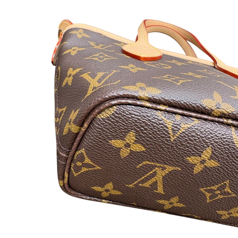 LOUIS VUITTON 路易威登 M46705 NEVERFULL BB 迷你托特包 帆布 老花 棕色 粉色背帶 金釦-7