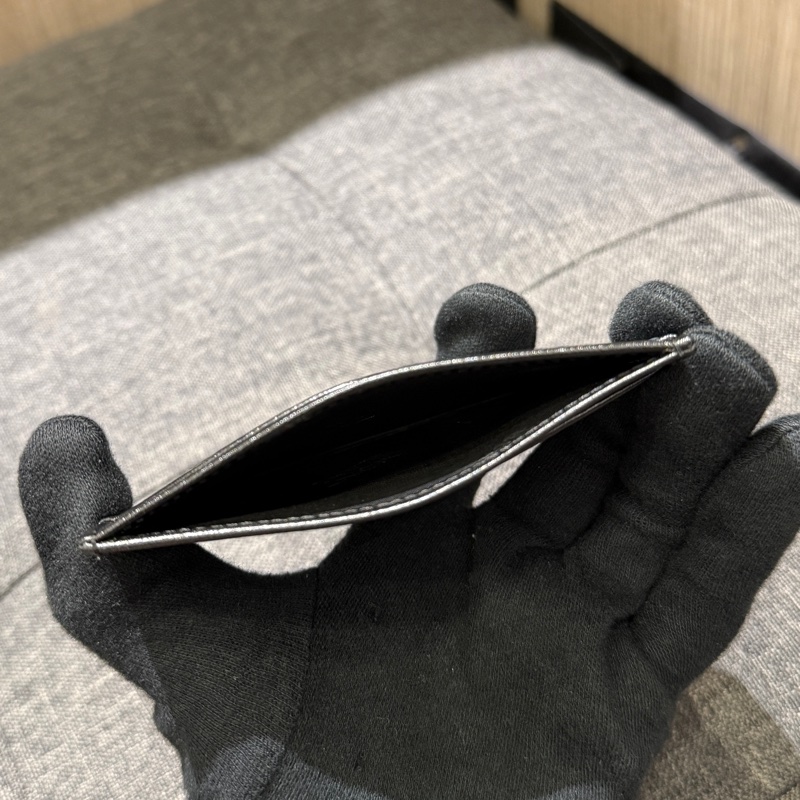 全新 MONT BLANC 萬寶龍 黑藍雙色全皮卡夾 信用卡夾-4