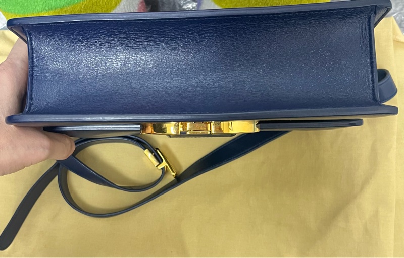 #DIOR 迪奧30 Montaigne 蒙田#牛皮翻蓋深藍色#斜背-14