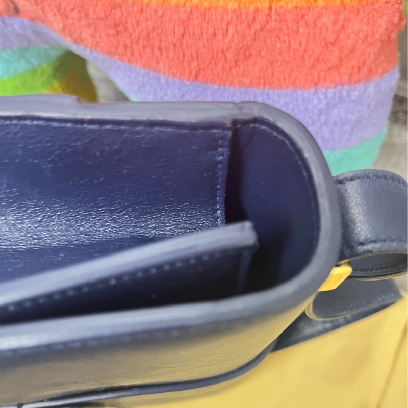 #DIOR 迪奧30 Montaigne 蒙田#牛皮翻蓋深藍色#斜背-15