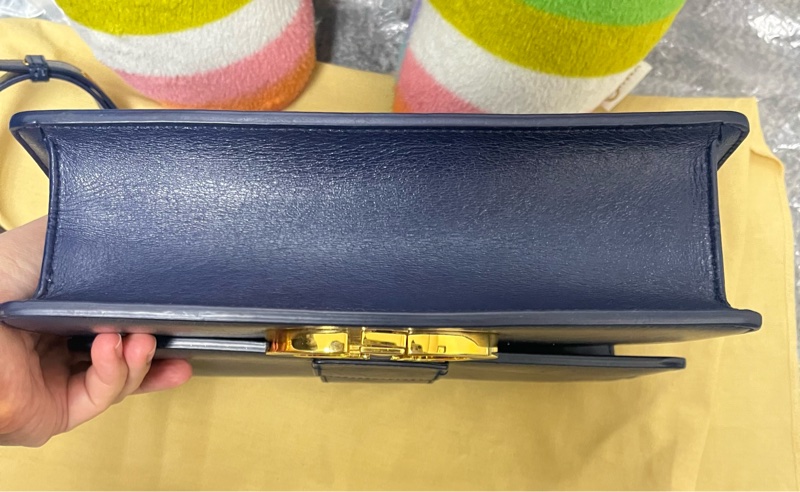 #DIOR 迪奧30 Montaigne 蒙田#牛皮翻蓋深藍色#斜背-18