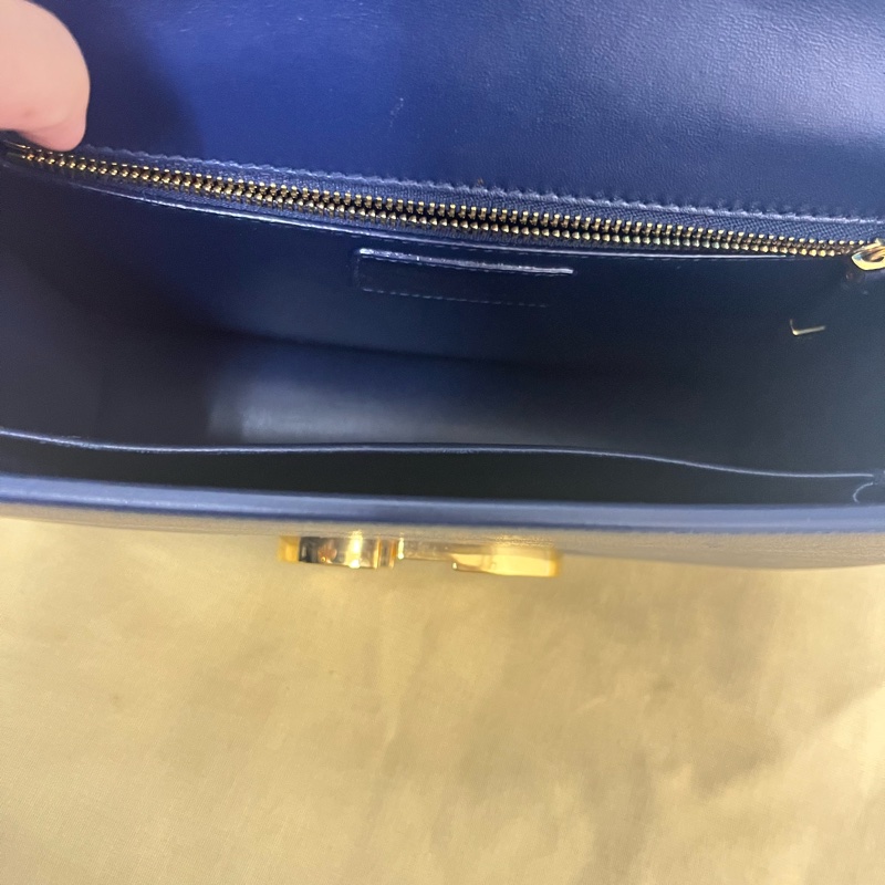 #DIOR 迪奧30 Montaigne 蒙田#牛皮翻蓋深藍色#斜背-21