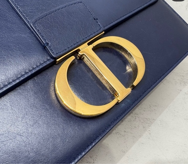 #DIOR 迪奧30 Montaigne 蒙田#牛皮翻蓋深藍色#斜背-6