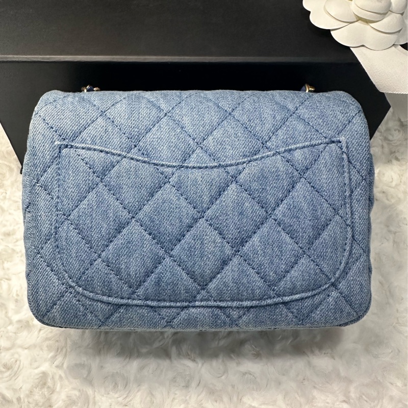 香奈兒 Chanel 牛仔金球方胖子 晶片款-11