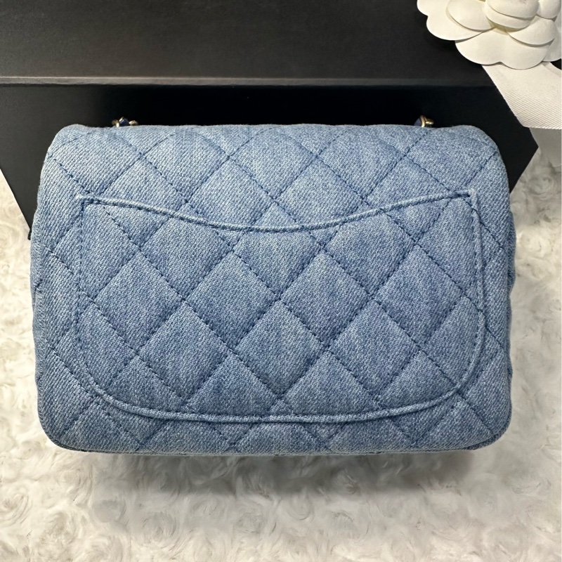 香奈兒 Chanel 牛仔金球方胖子 晶片款-14