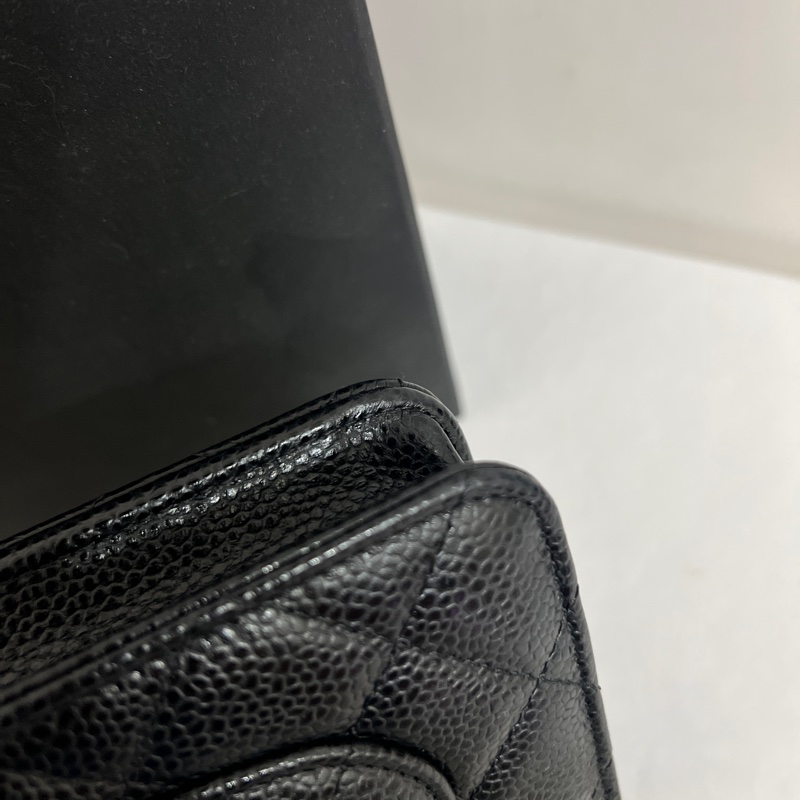 義大利專櫃購入經典香奈兒Chanel WOC黑荔枝牛皮金鍊-13