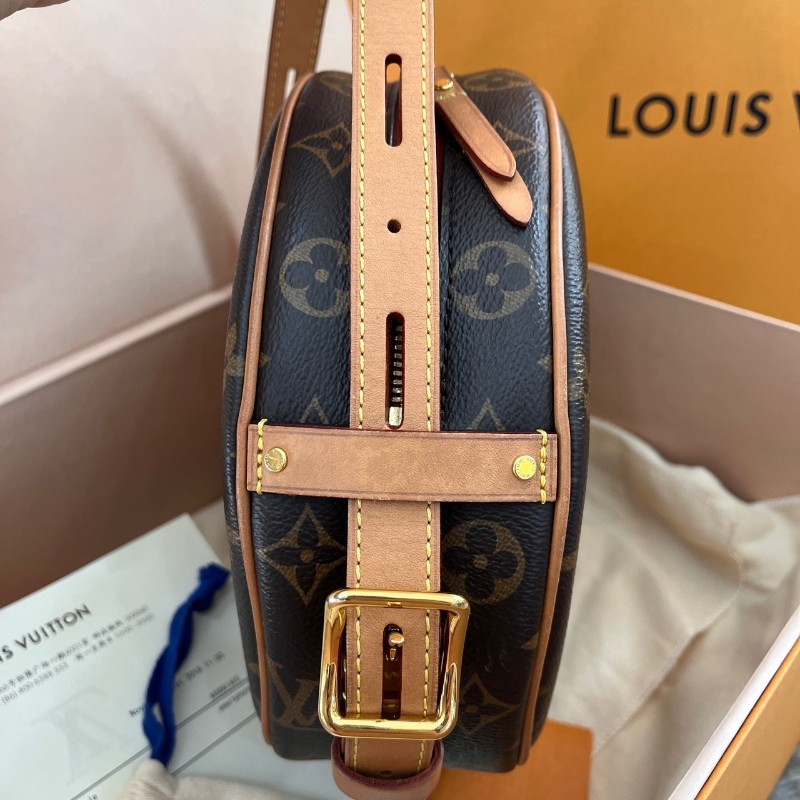 LV路易威登 中號 老花滿印 塗層帆布 軟圓餅包 肩背包 斜背包🈶購鉦-2