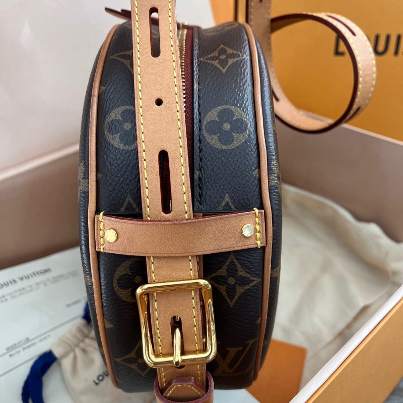 LV路易威登 中號 老花滿印 塗層帆布 軟圓餅包 肩背包 斜背包🈶購鉦-3