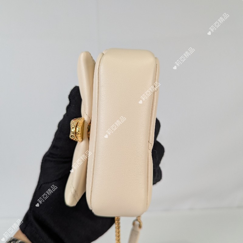 莉亞精品♡Bvlgari 象牙白迷你包 近新閒置-14