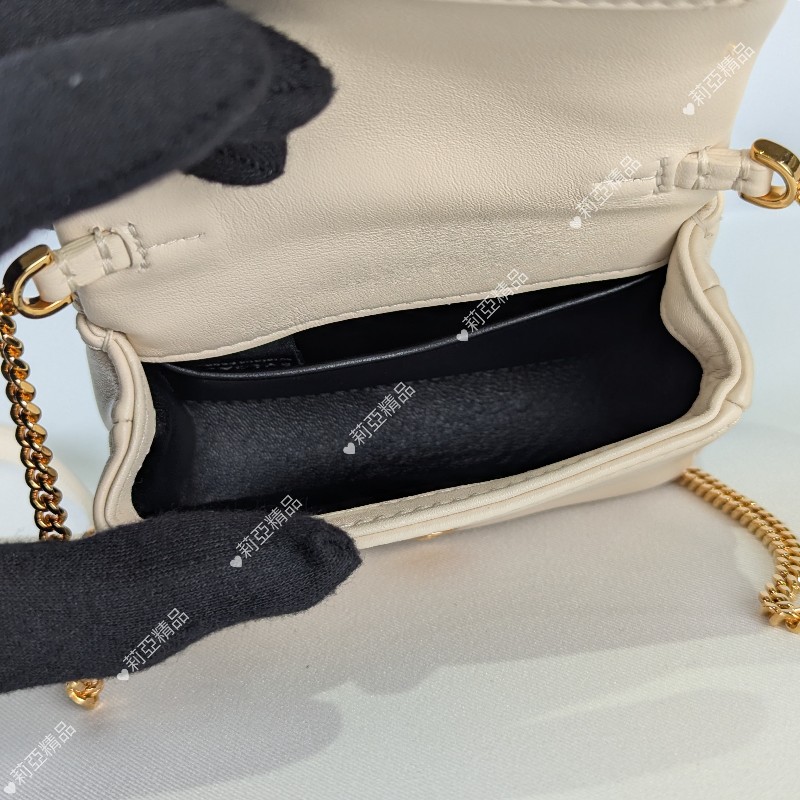 莉亞精品♡Bvlgari 象牙白迷你包 近新閒置-16