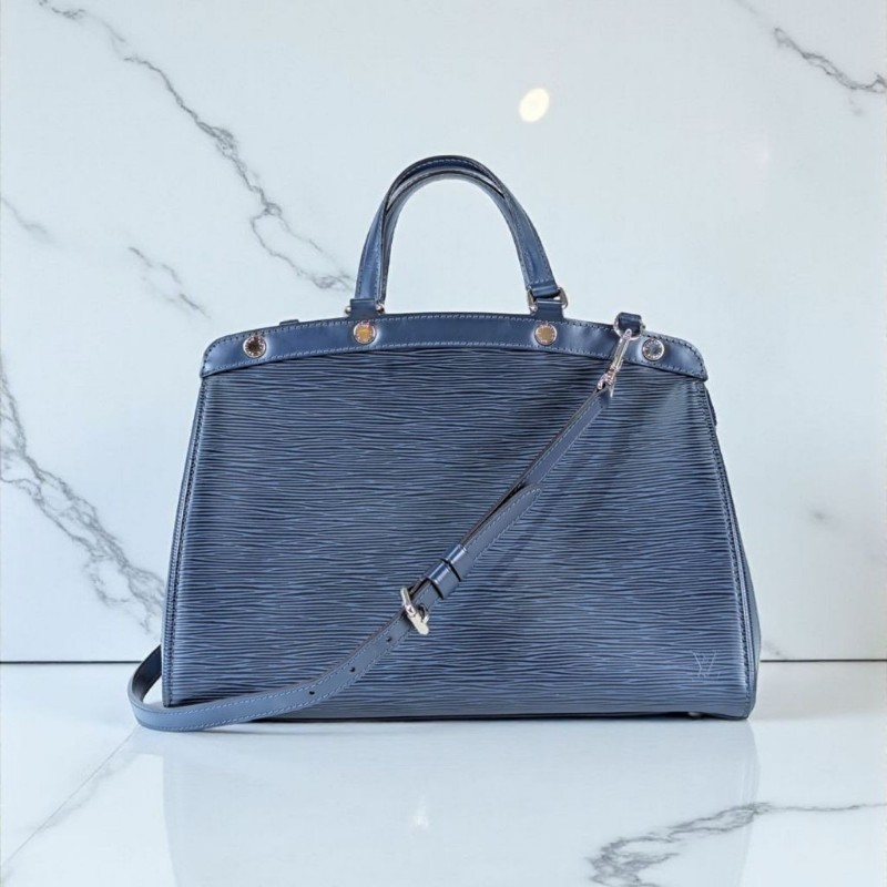 莉亞精品♡LV 藍色水波紋手提包 近新美包-0