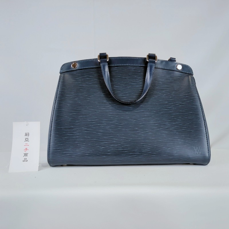 莉亞精品♡LV 藍色水波紋手提包 近新美包-5