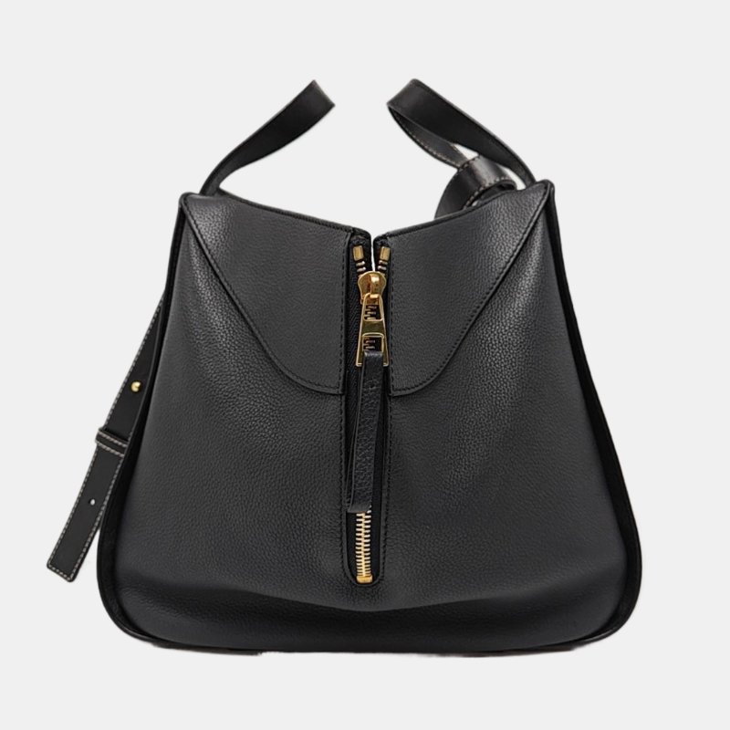 LOEWE Hammock 小號 黑色牛皮吊床包 肩背包 斜背包-4