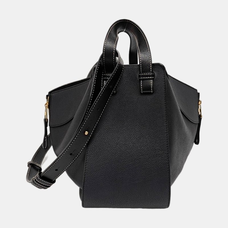 LOEWE Hammock 小號 黑色牛皮吊床包 肩背包 斜背包-5