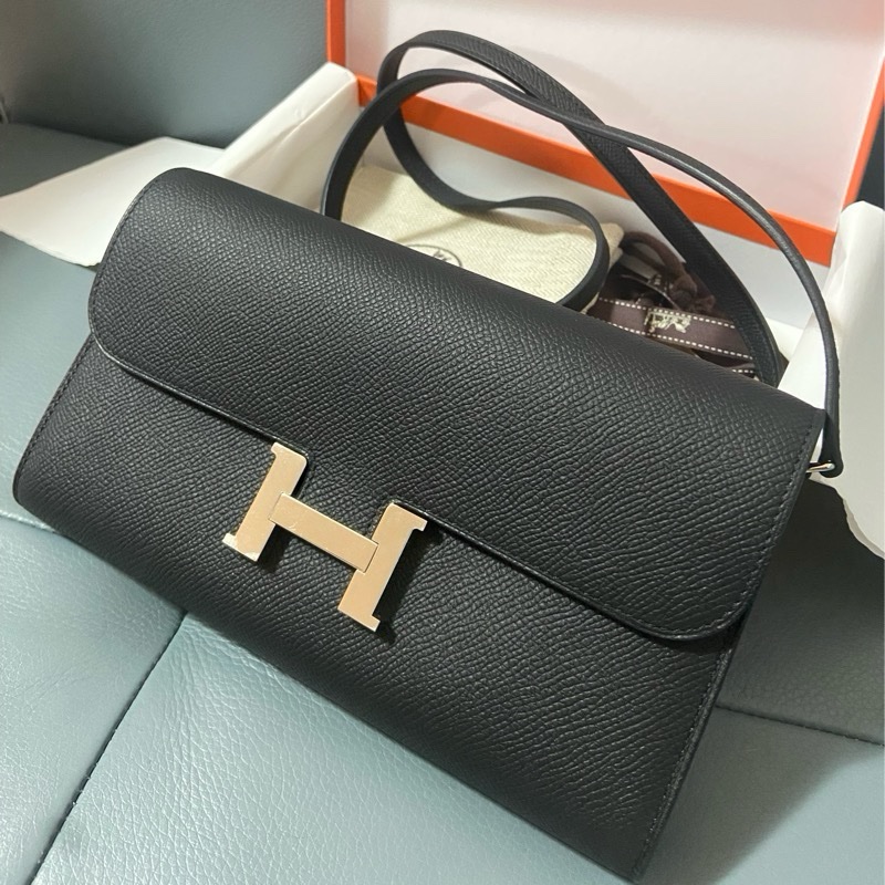 Hermes Constance to go 黑銀扣-0