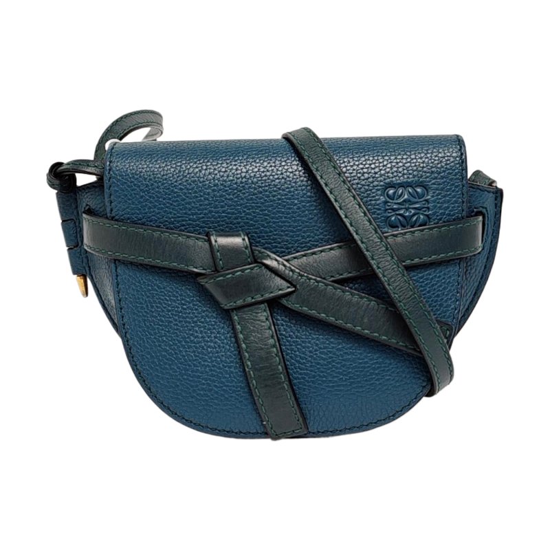 LOEWE羅意威 Gate 迷你mini 藍綠色牛皮肩背包 斜背包-0