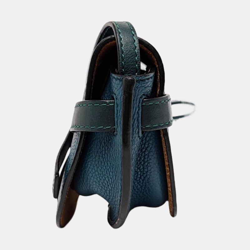 LOEWE羅意威 Gate 迷你mini 藍綠色牛皮肩背包 斜背包-2