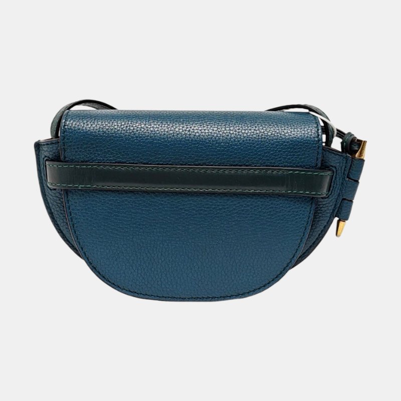 LOEWE羅意威 Gate 迷你mini 藍綠色牛皮肩背包 斜背包-4