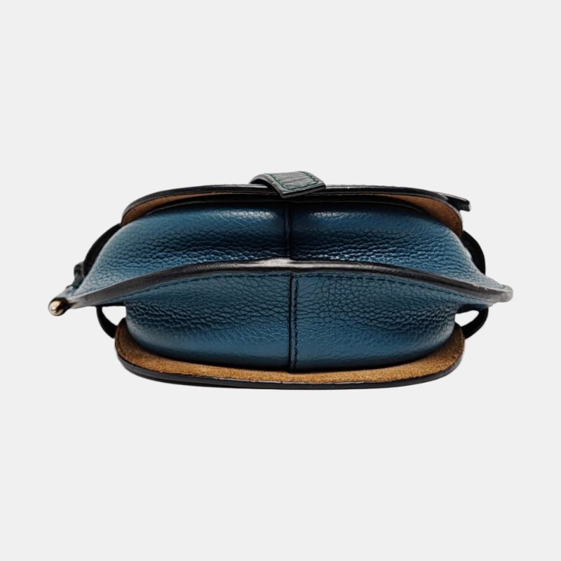 LOEWE羅意威 Gate 迷你mini 藍綠色牛皮肩背包 斜背包-5
