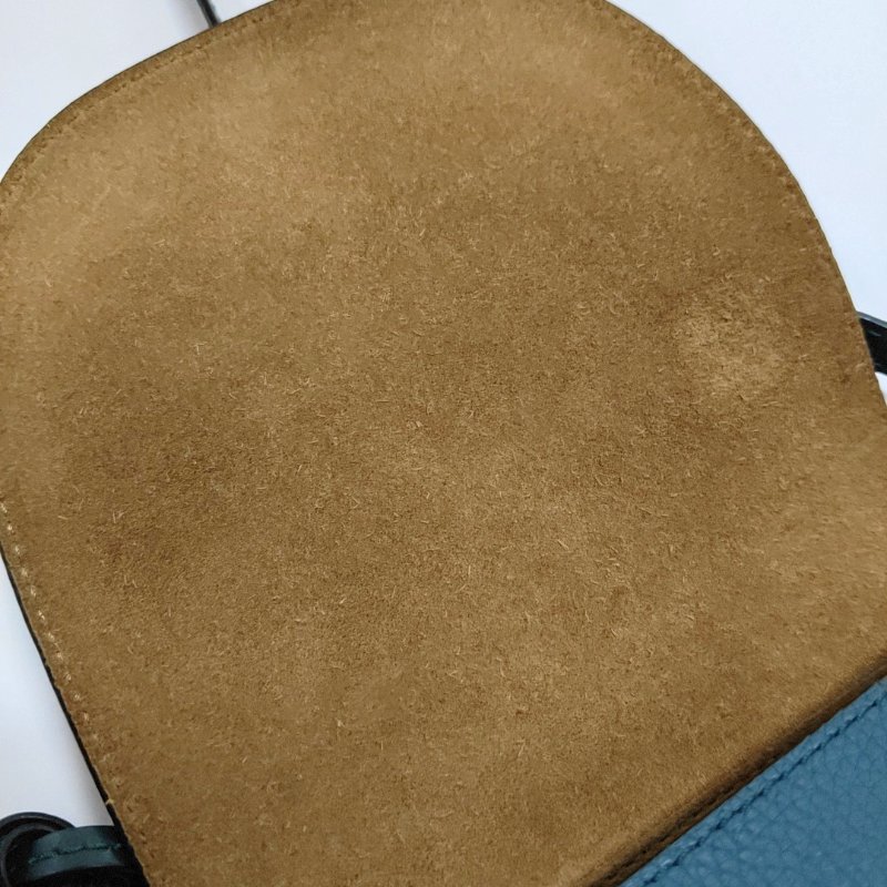 LOEWE羅意威 Gate 迷你mini 藍綠色牛皮肩背包 斜背包-7