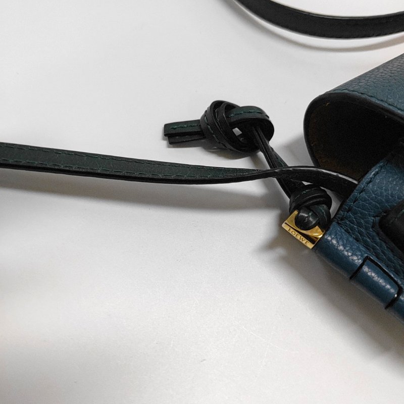 LOEWE羅意威 Gate 迷你mini 藍綠色牛皮肩背包 斜背包-10