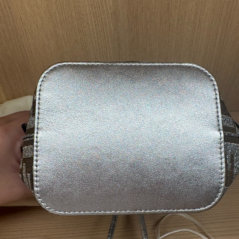 Fendi 小水桶 銀色 刺繡-8