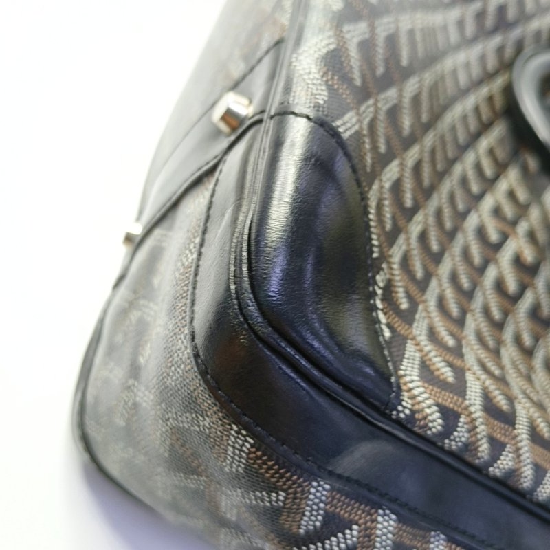 GOYARD黑色塗層帆布印花手提包 電腦包 公事包-10