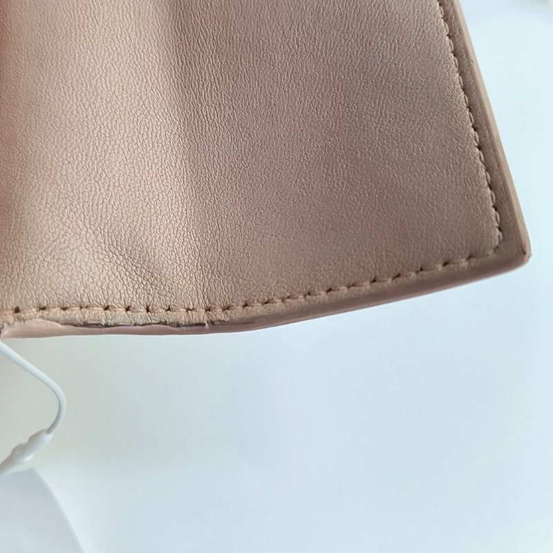 BOTTEGA VENETA 裸粉色羊皮編織錢包 長夾 銀包-10