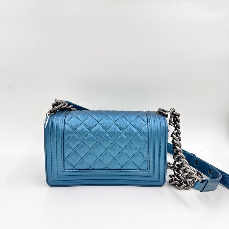 Chanel / 香奈兒 Leboy 小號人魚姬孔雀藍-1