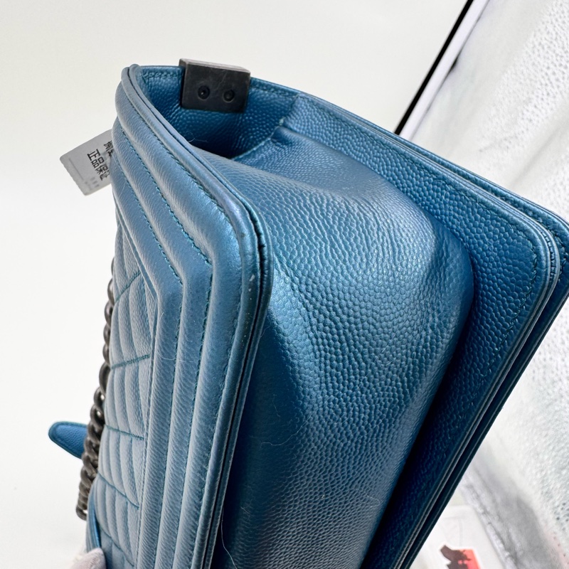 Chanel / 香奈兒 Leboy 小號人魚姬孔雀藍-3