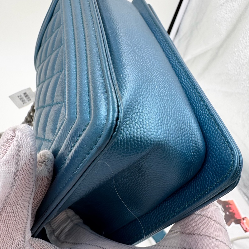 Chanel / 香奈兒 Leboy 小號人魚姬孔雀藍-10