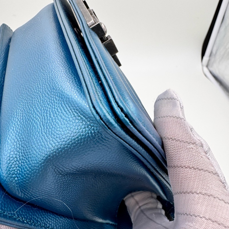 Chanel / 香奈兒 Leboy 小號人魚姬孔雀藍-12