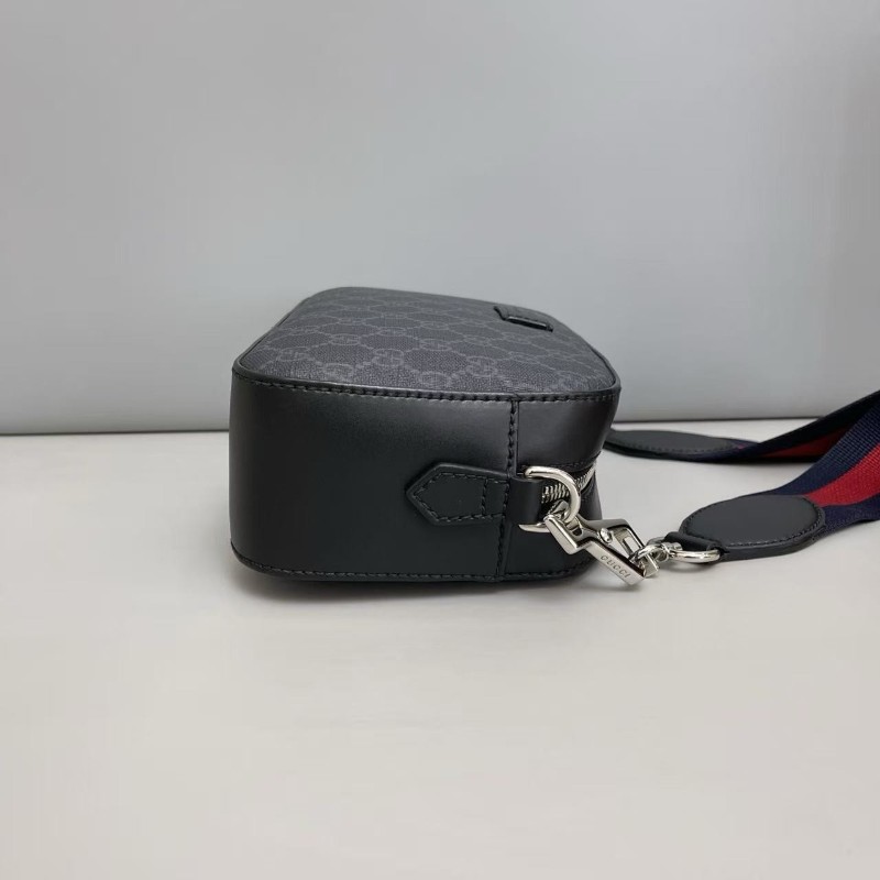 Gucci古馳 男士 黑老花相機包 斜背包 肩背包-2