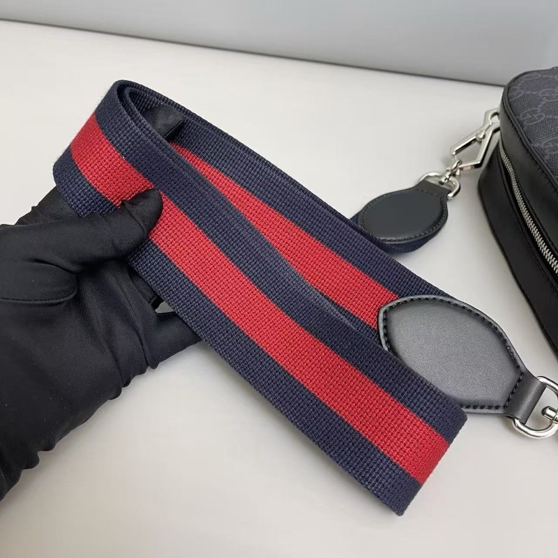 Gucci古馳 男士 黑老花相機包 斜背包 肩背包-5