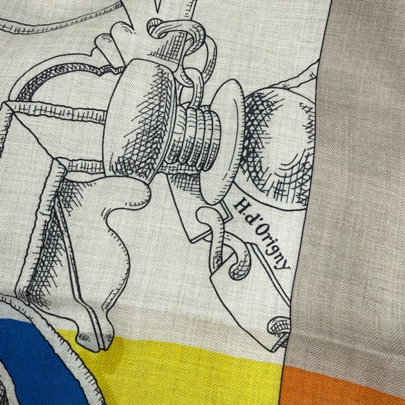 L'Instruction du Roy Bayadere 140喀什米爾與真絲混紡 羊絨圍巾-5