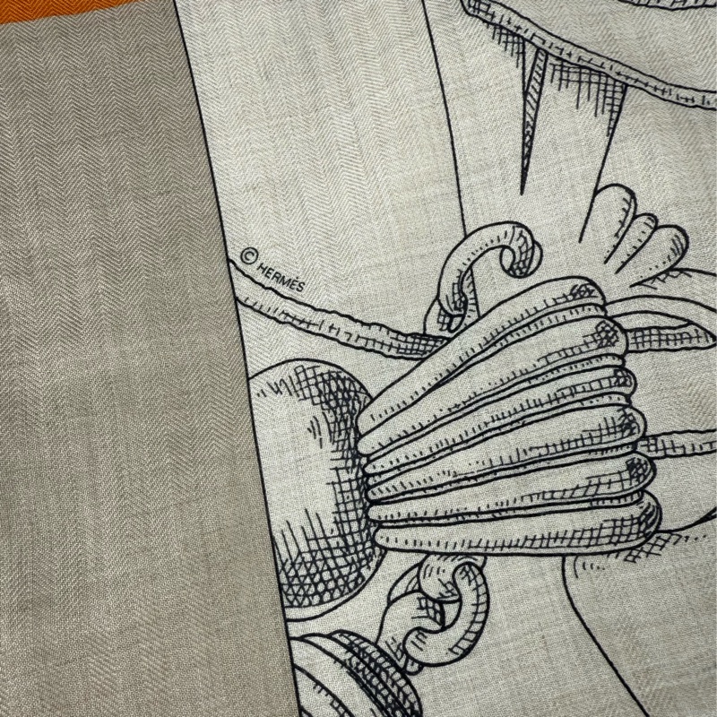 L'Instruction du Roy Bayadere 140喀什米爾與真絲混紡 羊絨圍巾-6