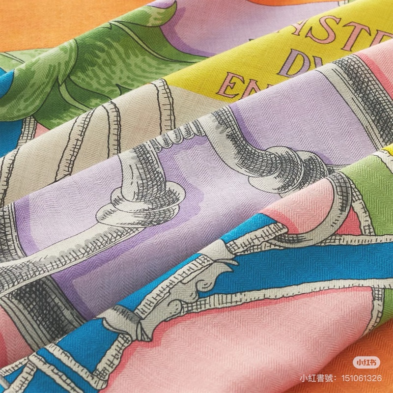 L'Instruction du Roy Bayadere 140喀什米爾與真絲混紡 羊絨圍巾-7