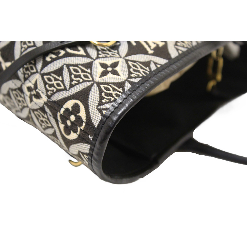 Louis Vuitton Grey Jacquard Since 1854 Neverfull MM Shoulder Tote Bag-13