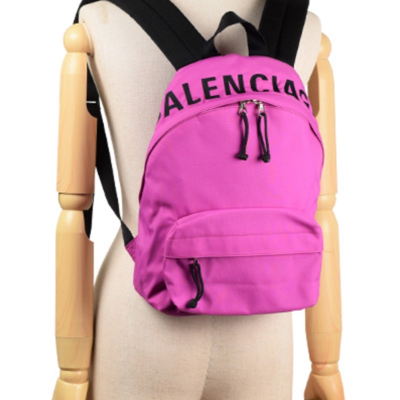 巴黎世家 後背包 桃紅 Balenciaga WHEEL BACKPACK-1