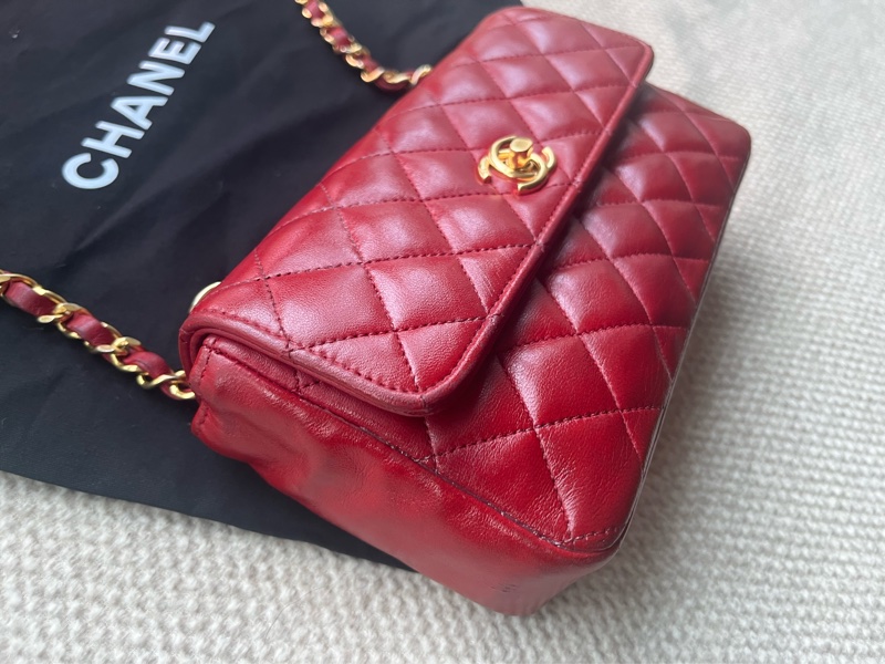 Chanel vintage 香奈兒經典紅小金豆-2