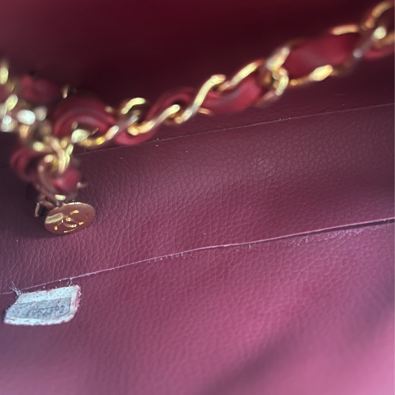 Chanel vintage 香奈兒經典紅小金豆-10
