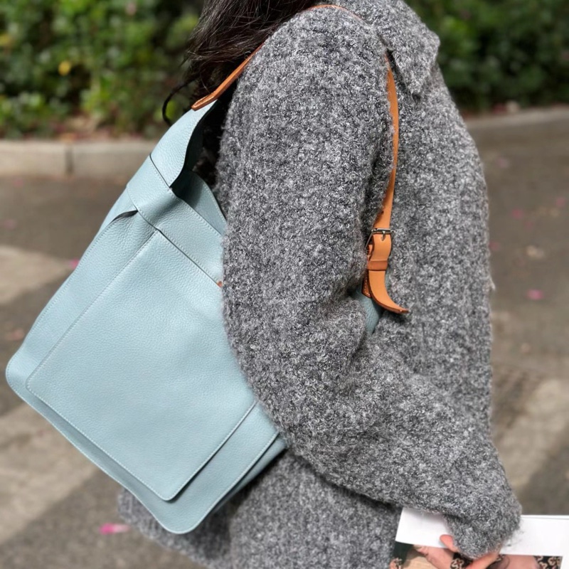 【近新閒置品】Hermes 愛馬仕marwari牛皮 框m刻手提單肩包-6