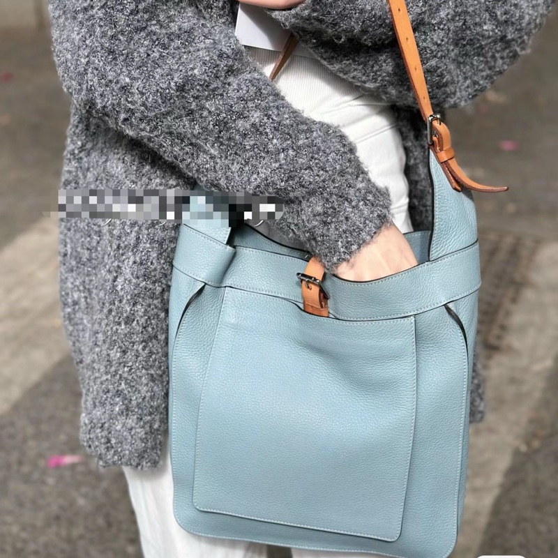 【近新閒置品】Hermes 愛馬仕marwari牛皮 框m刻手提單肩包-7