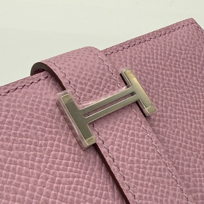 Hermes Constance 康康 櫻花粉 U刻 中短夾-3