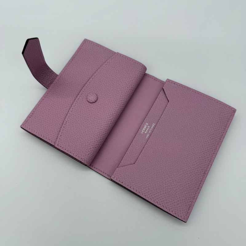 Hermes Constance 康康 櫻花粉 U刻 中短夾-4