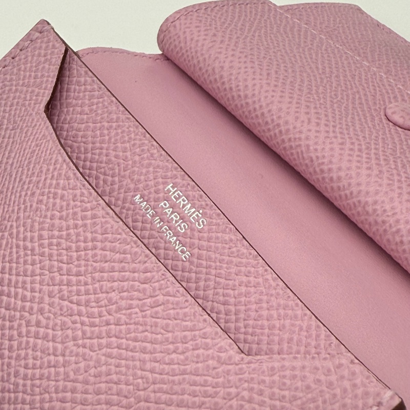 Hermes Constance 康康 櫻花粉 U刻 中短夾-5