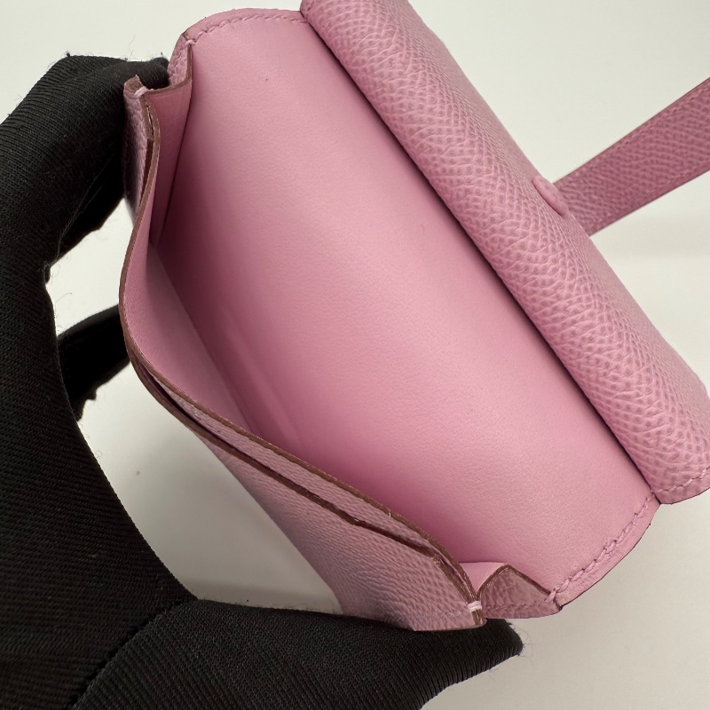 Hermes Constance 康康 櫻花粉 U刻 中短夾-6